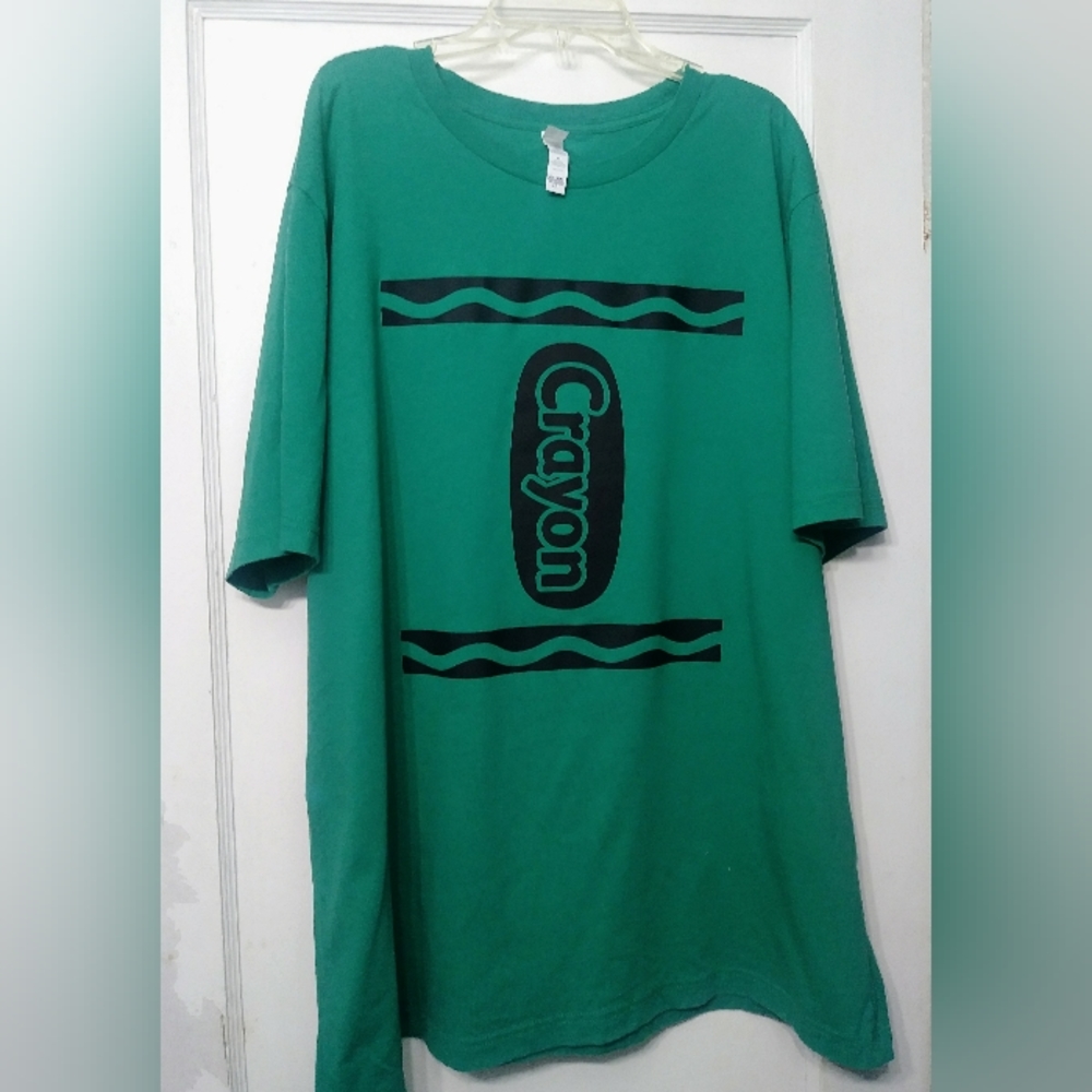 Bella Canvas Green Crayon T-Shirt 2XL